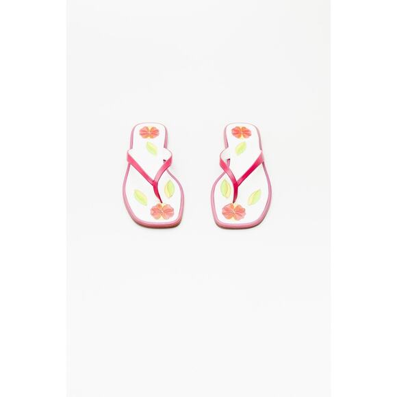 Jil Sander Suede Flip Flops - 7.5 - Red - Picture 1 of 4